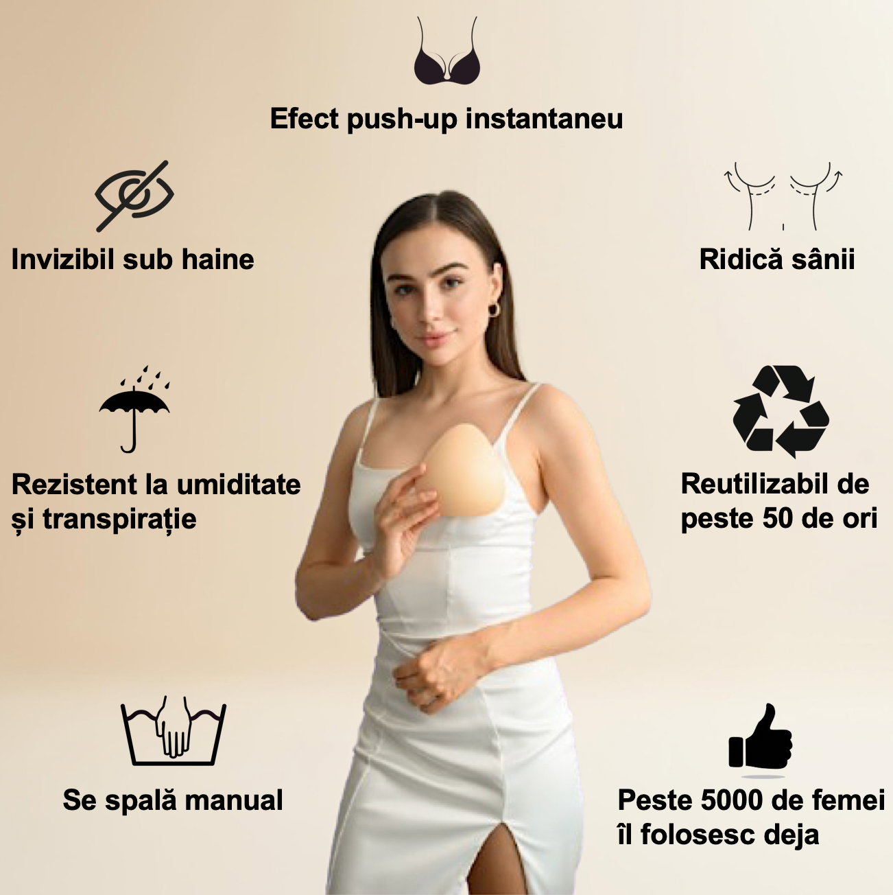 Inserții push-up pentru sutien FormaFem™